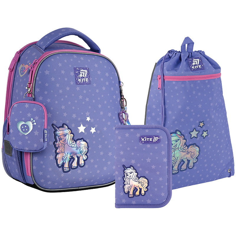 Шкільний набір Kite Education My Little Pony SET_LP25-555S (рюкзак, пенал, сумка) 115-130 см