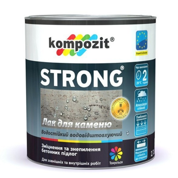 Kompozit лак для каменю STRONG 2,7 л