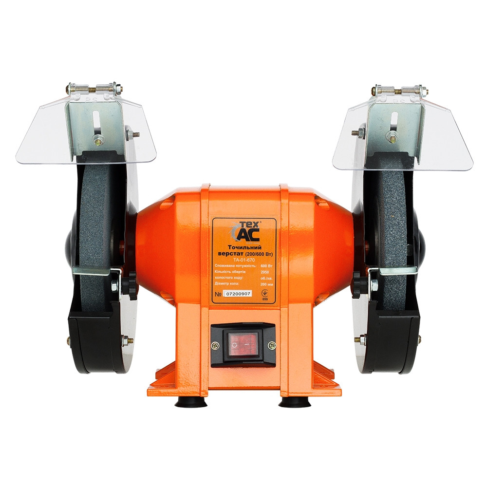 Шліфувальний верстат настільний 600 Вт Tex.AC ТА-01-670 точильний верстат, фото 1