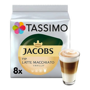 Кава в капсулах Tassimo Jacobs Latte Macchiato Vanilla, 8 шт.