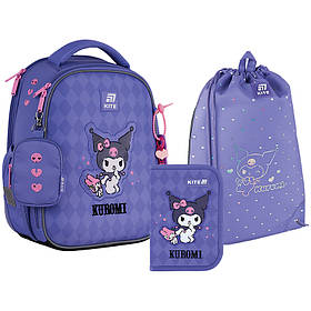 Шкільний набір Kite Education Kuromi SET_HK25-555S-2 (рюкзак, пенал, сумка) 115-130 см