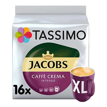 Кава в капсулах Tassimo Jacobs Caffe Crema Intenso XL, 16 шт.