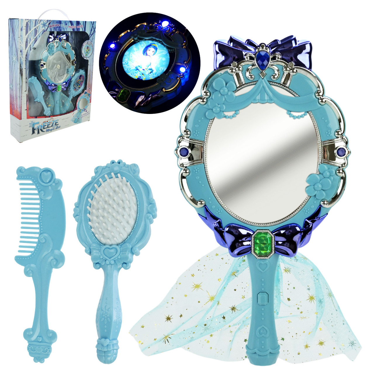 Чарівна паличка аксесуар для дівчаток 83317 на батарейках з музикою та світлом, фото 1