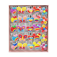 Аксесуари для дівчаток CEL-2412, кільця зі світлом, батарейки, мікс видів, фото 4