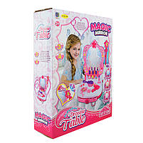 Туалетний столик для дівчаток 661-125 на батарейках з підсвіткою феном гребінцем та аксесуарами, фото 3