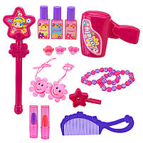 Туалетний столик для дівчаток 661-125 на батарейках з підсвіткою феном гребінцем та аксесуарами, фото 6