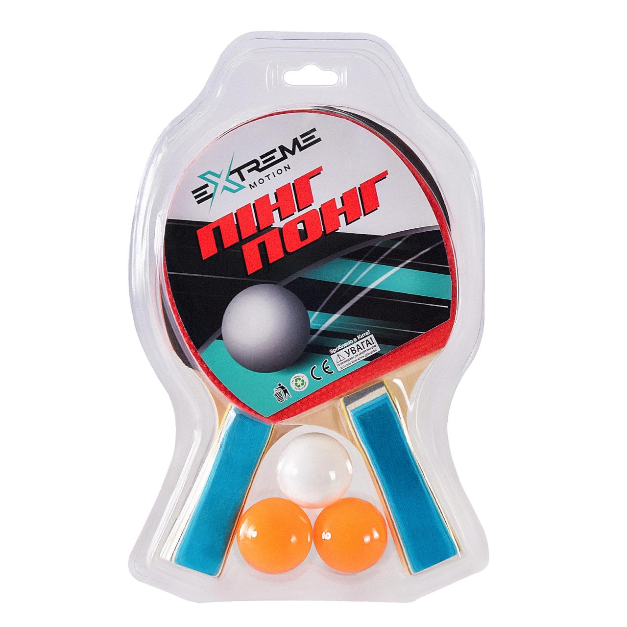 Настільний теніс TT1422 2 ракетки 3 м'ячики, фото 1