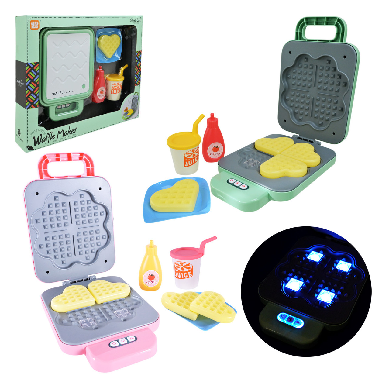 Іграшка вафельниця LD-662A/B батарейки 2 види світло звук, фото 1
