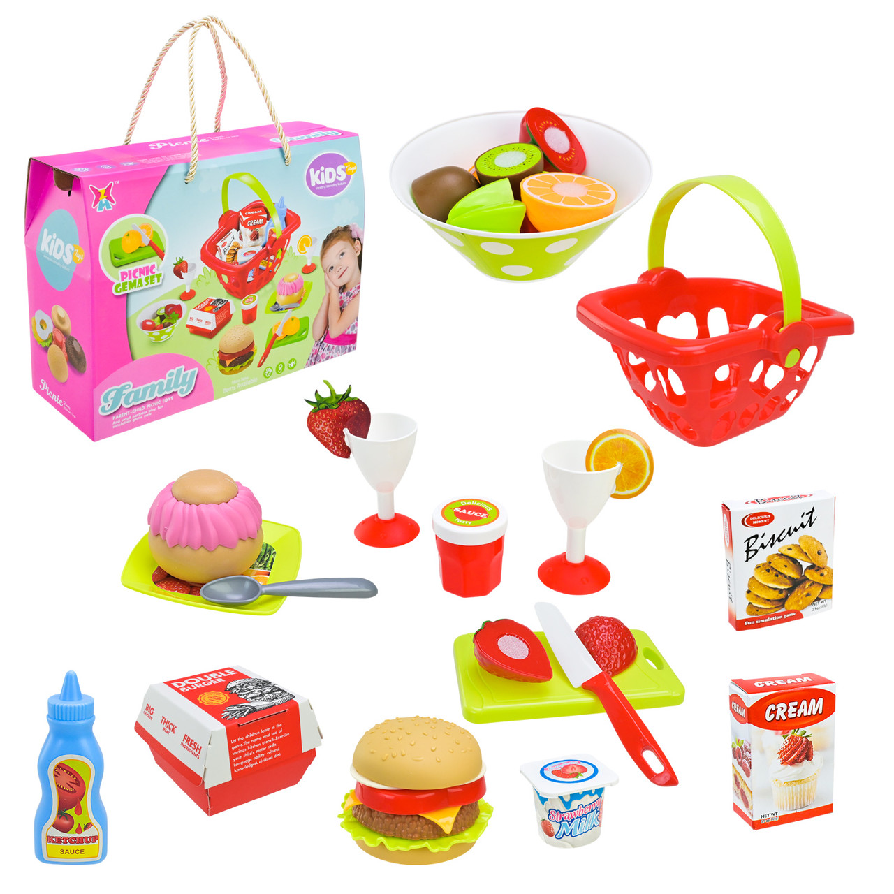 Набір продуктів XJ326H-51 фаст фуд лист аксесуари, фото 1