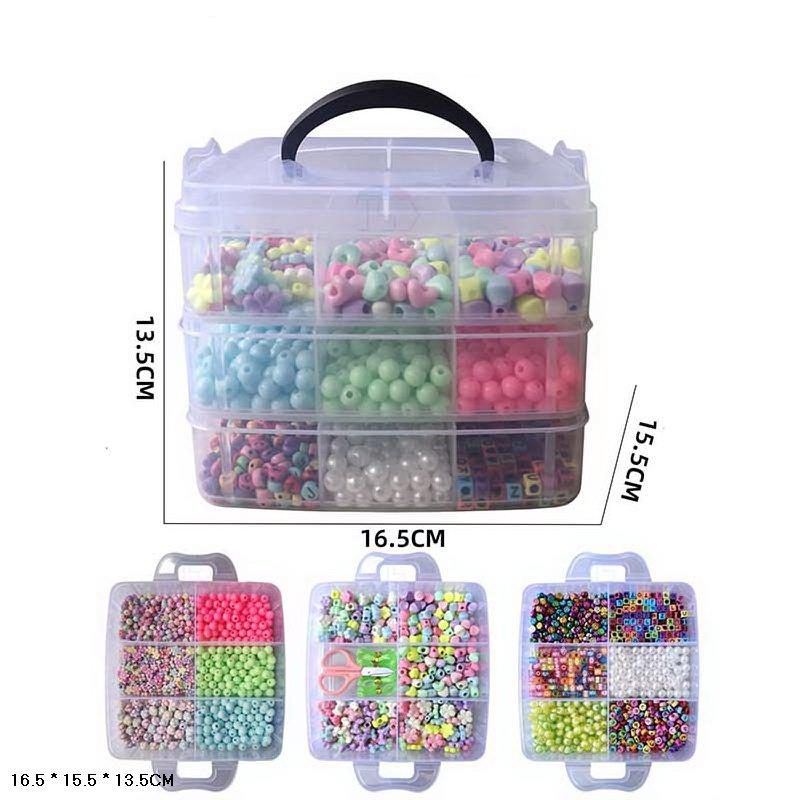 Набір бісеру 330-148 у триярусному боксі з намистинами, фото 1