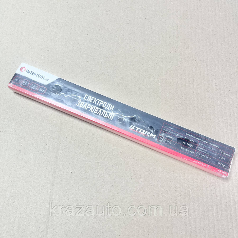 Електроди зварювальні 6013, Ø 3,2 мм, пак. 1кг, STORM INTERTOOL EW-1032