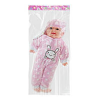 Пупс музичний SEL-0006, 4 види, батарейки, у комбінезоні з вушками, 43 см, фото 2