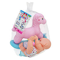 Пупс LD9402D-H з аксесуарами у сітці 23 см, фото 2