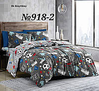 Постільна білизна, бязь GOLD, полуторний комплект, футбольні м'ячі (футбол) компаньйонGGPB