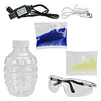 Пістолет іграшковий RS00-4 акумуляторний стріляє гелевими кулями зі світлом та аксесуарами, фото 4