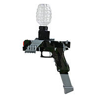 Пістолет іграшковий RS00-4 акумуляторний стріляє гелевими кулями зі світлом та аксесуарами, фото 5