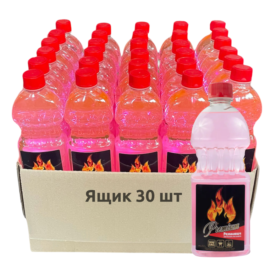 Розпалювач для багаття (рідина для розпалення) TM Premium 0,5 л (комплект 30 шт.)