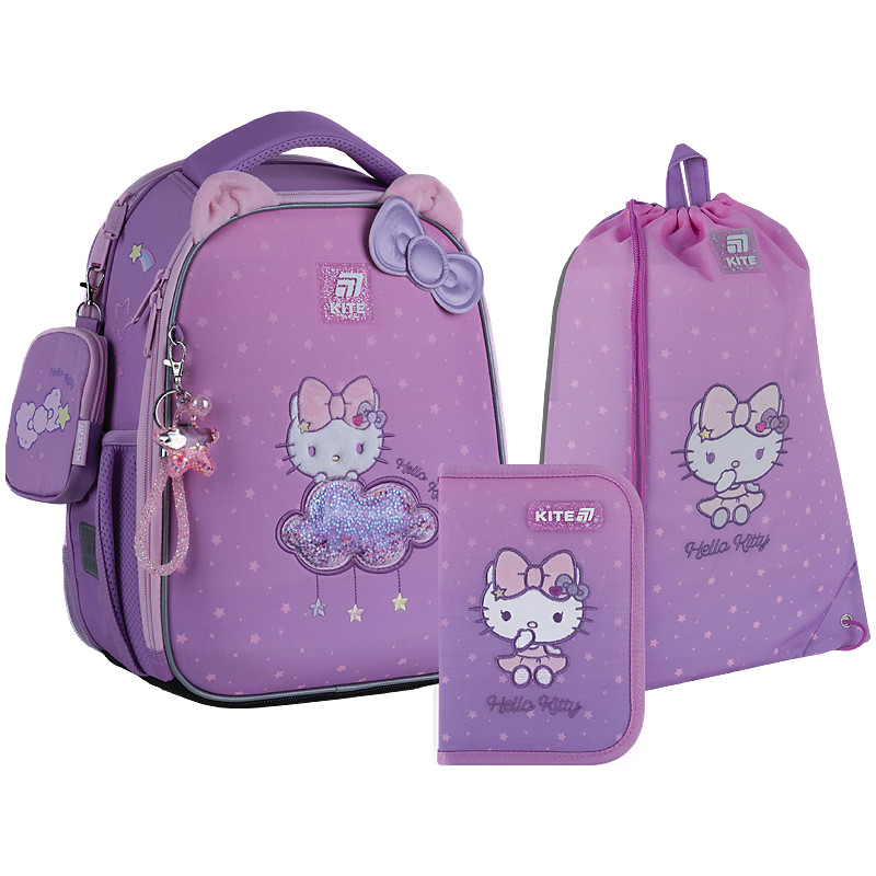 Шкільний набір Kite Education Hello Kitty SET_HK25-555S (рюкзак, пенал, сумка) 115 -130 см
