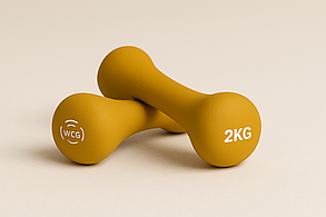 Неопренові фітнес гантелі WCG по 2 кг (2х2)