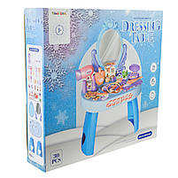 Набір стиліста 9222/9224 Трюмо з дзеркалом і феном, 30 аксесуарів, іграшкова косметика, мікс кольорів, фото 4