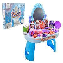 Набір стиліста 9222/9224 Трюмо з дзеркалом і феном, 30 аксесуарів, іграшкова косметика, мікс кольорів, фото 7