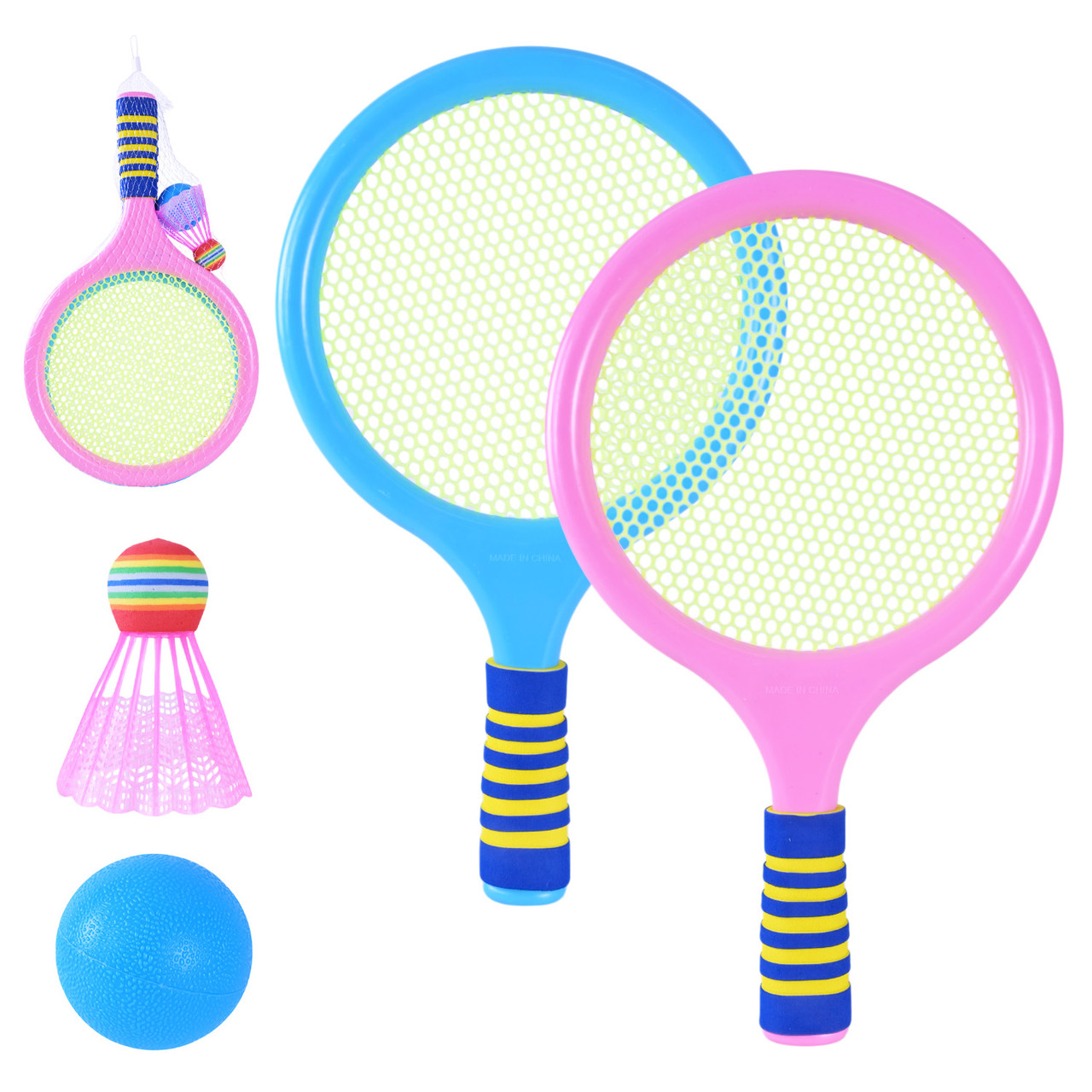 Набір ракеток 900A2 для гри на вулиці з м'ячиком та воланом 38 см, фото 1