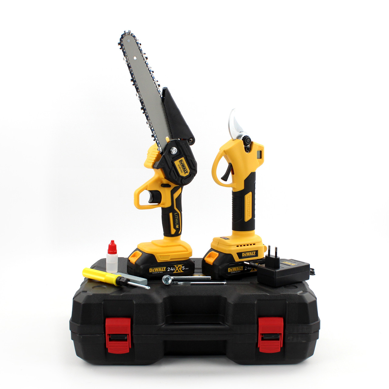 Набір 2в1 АКБ DeWalt 24V (Секатор DCMPP540P1 + пила DCM155N) Набір 2в1 Деволт
