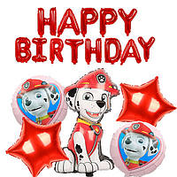 Набір куль, фотозона Щенячий патруль "Happy Birthday, Маршал"