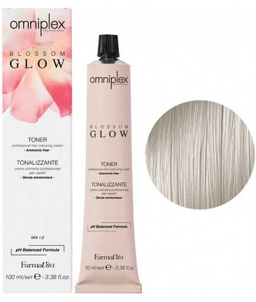 Безаміачна крем-фарба для волосся Farmavita Omniplex Blossom Glow Toner 10.11 Платиновий блондин інтенсивно-попелястий 100 мл, фото 1
