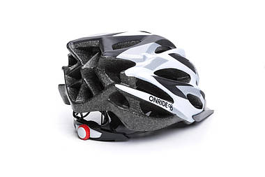 Шолом велосипедний ONRIDE Grip L (58-61 cм) Білий із чорним, фото 3