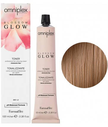 Безаміачна крем-фарба для волосся Farmavita Omniplex Blossom Glow Toner 9.82 Дуже світлий блондин коричнево-перламутровий 100 мл, фото 1