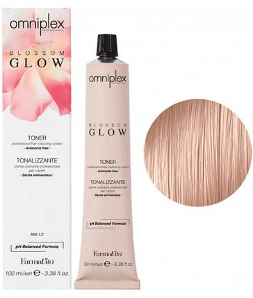 Безаміачна крем-фарба для волосся Farmavita Omniplex Blossom Glow Toner 9.5 Дуже світлий блондин червоне дерево 100 мл, фото 1