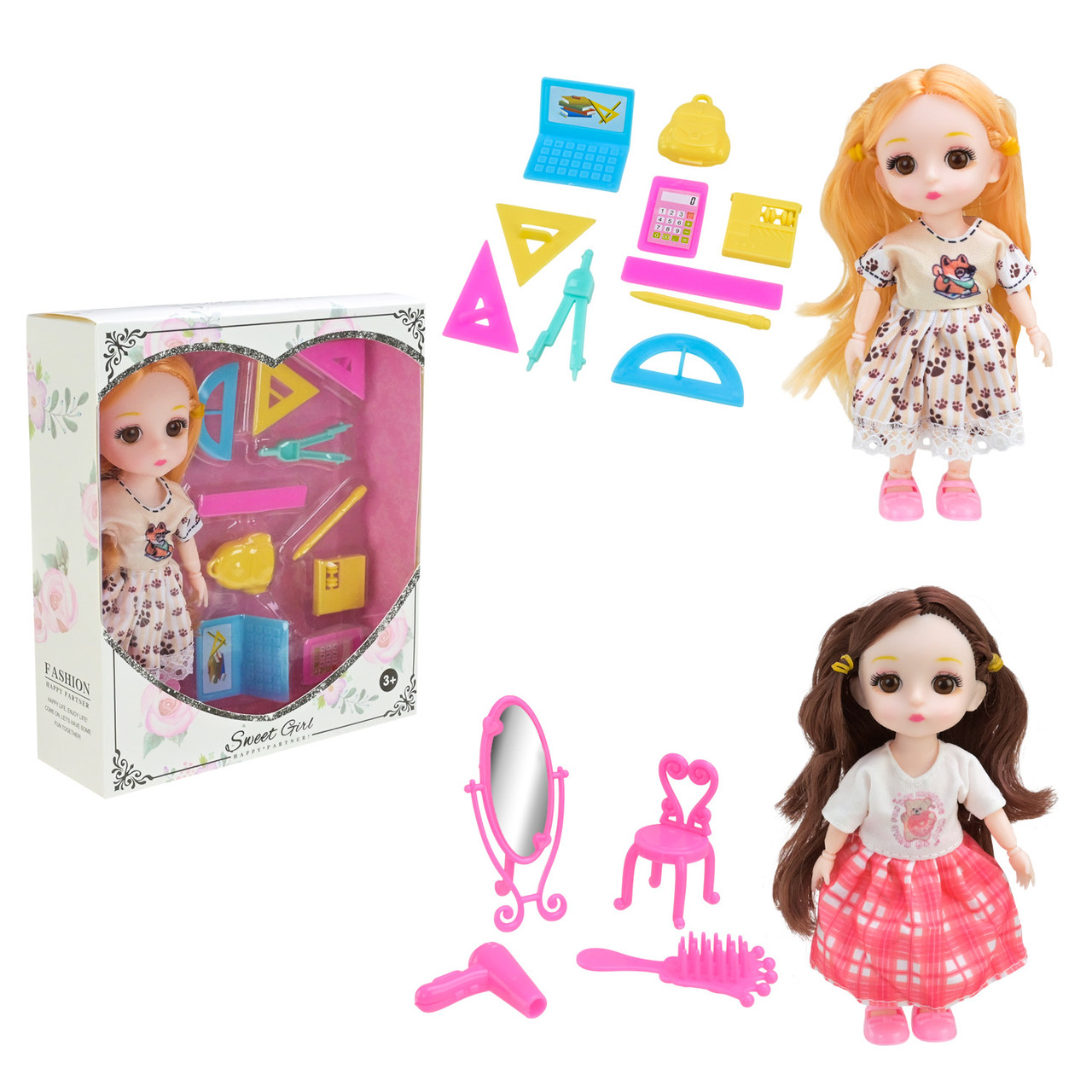 Лялька 3396-136/137, мікс 2 види, з аксесуаром, фото 1