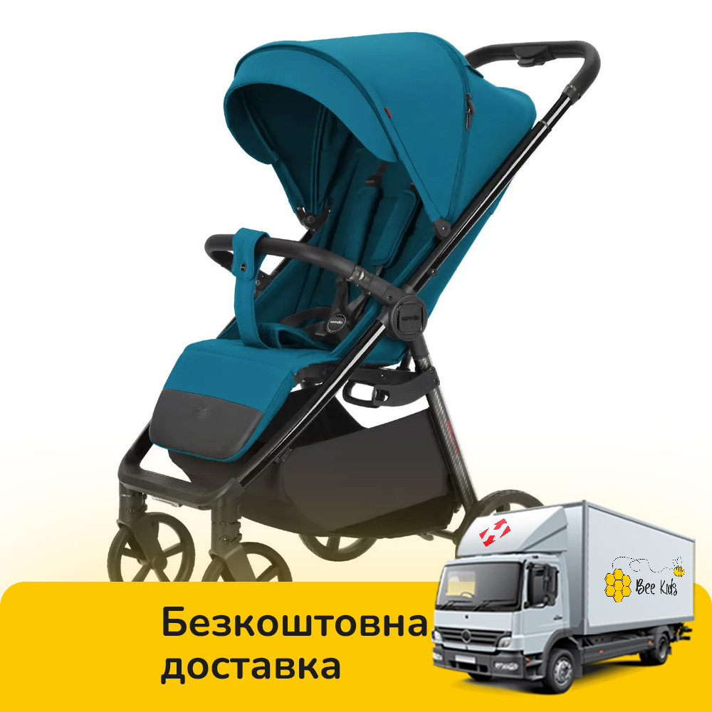 Коляска прогулянкова дитяча CARRELLO Bravo Carbon CRL-5530 Marlin Blue Синя, фото 1
