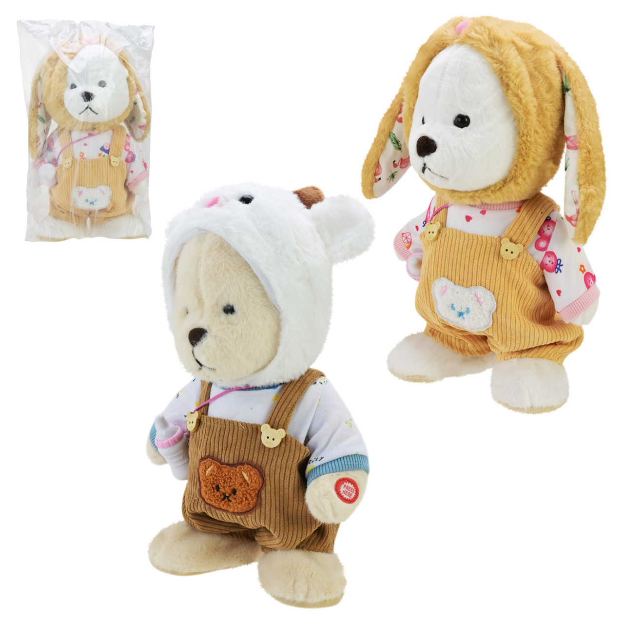 М'яка інтерактивна іграшка C2203 ведмежа музичне, повтор голосу, 2 види, фото 1