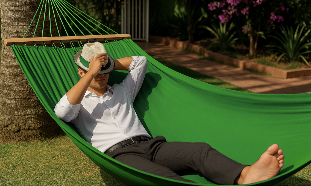 Монотонний гамак з планкою WISH салатовий двомісний XXL 200х150 WCG