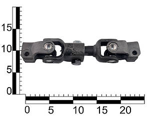 Вал рульового керування ВАЗ 1117-19, 2190-92, 2123 (з 2 частин) (довжина 21 см) карданний із шарніром, фото 2