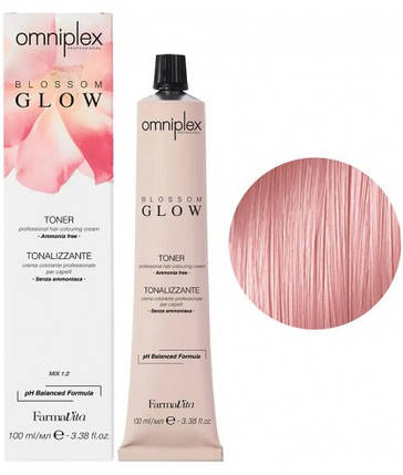 Безаміачна крем-фарба для волосся Farmavita Omniplex Blossom Glow Toner Pink Рожевий 100 мл, фото 1