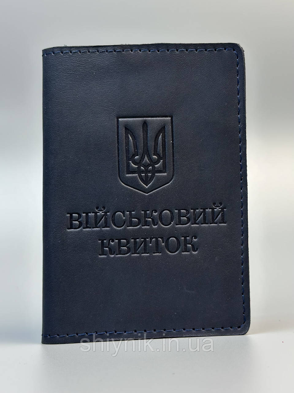 Шкіряна обкладинка для посвідчення ВІЙСЬКОВИЙ КВИТОК чорний