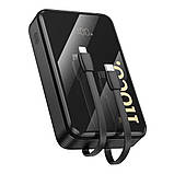Універсальна Мобільна Батарея Power Bank Hoco Q37A Graceful 22.5W+PD20W with two cables 20000mAh Колір Чорний, фото 4