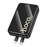 Універсальна Мобільна Батарея Power Bank Hoco Q37A Graceful 22.5W+PD20W with two cables 20000mAh Колір Чорний, фото 6