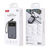 Універсальна Мобільна Батарея Power Bank XO PR267 65W with 65W Type-C two-way charging cable 20000 mAh Колір, фото 3