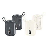 Універсальна Мобільна Батарея Power Bank XO PR260 Self-watch wireless charger, Type-C cable digital fast, фото 3