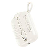 Універсальна Мобільна Батарея Power Bank XO PR260 Self-watch wireless charger, Type-C cable digital fast, фото 6