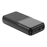 Універсальна Мобільна Батарея Power Bank XO PR252 Lighted Mobile Power 20000 mAh Колір Чорний, фото 6