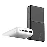 Універсальна Мобільна Батарея Power Bank XO PR252 Lighted Mobile Power 20000 mAh Колір Чорний, фото 8