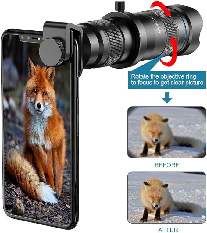 Apexel APL-JS28X - Телеоб'єктив із затвором для iPhone Samsung, Huawei, Xiaomi. Уцінка