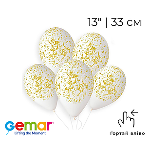 Принт 268 GEMAR-ДЖ 13" Marble Мармур білий із золотистим, фото 1