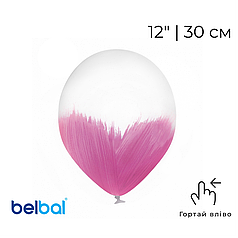 Принт 026 BELBAL-ББ 12" Браш малинова на прозорому