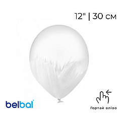 Принт 011 BELBAL-ББ 12" Браш біла на прозорому